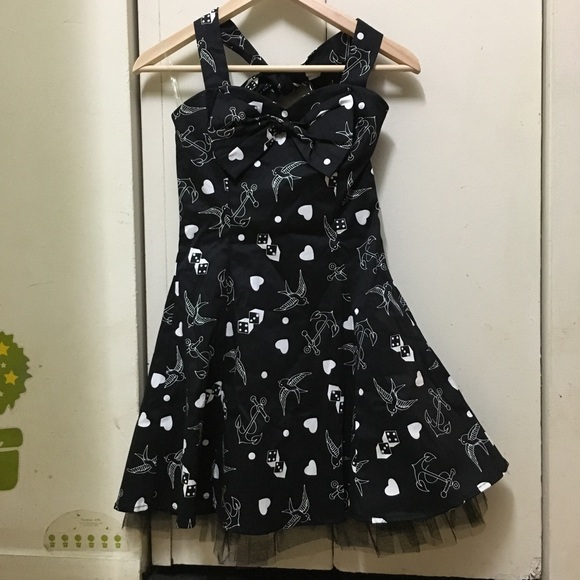 H&R Halter Black Dress with Patterned Print - Picture 5 of 8